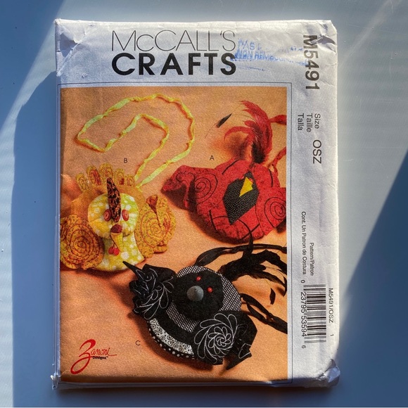 🪡 McCall’s Craft Bird Purses Sewing Pattern 5491 - Picture 5 of 5